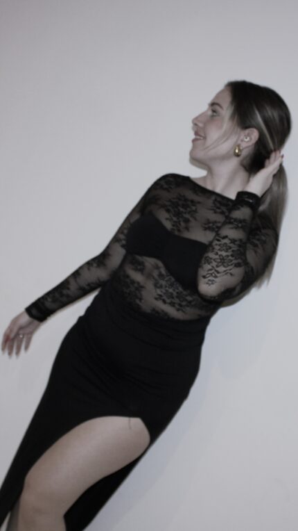 Vestido largo encaje